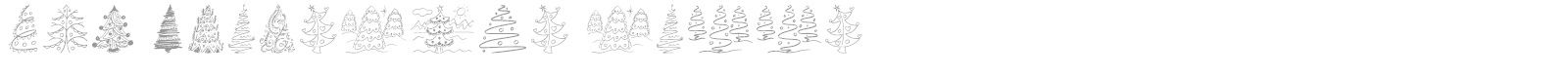 Fun Christmas Trees font preview